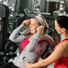 At the fitness club