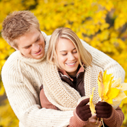 Autumn love couple