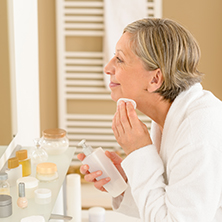 Mature woman in the bathroom