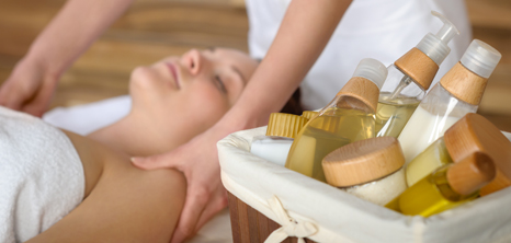 Beauty treatment at a luxury spa